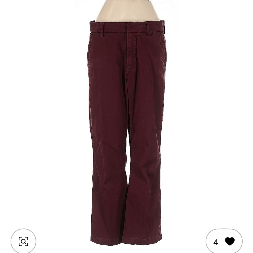 J. Crew Deep Red Women's Trousers